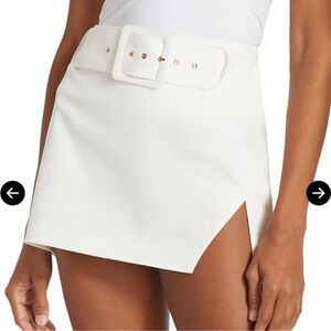 Ramy Brook Ivory Belted Jones Mini Skirt. Size 4. NWT